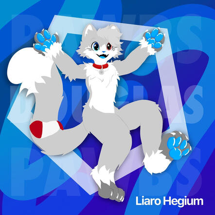 Douglas Cat (Fullbody, Flat, Abstract Background, Single Character, Lineless)