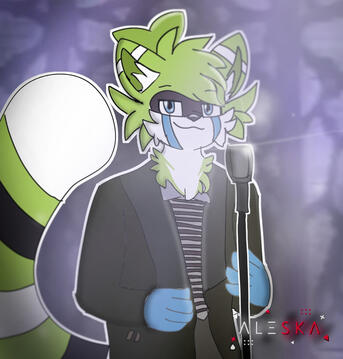 Pinoskya (Halfbody, Shaded, Detailed Background, Single Character, Black Lined)