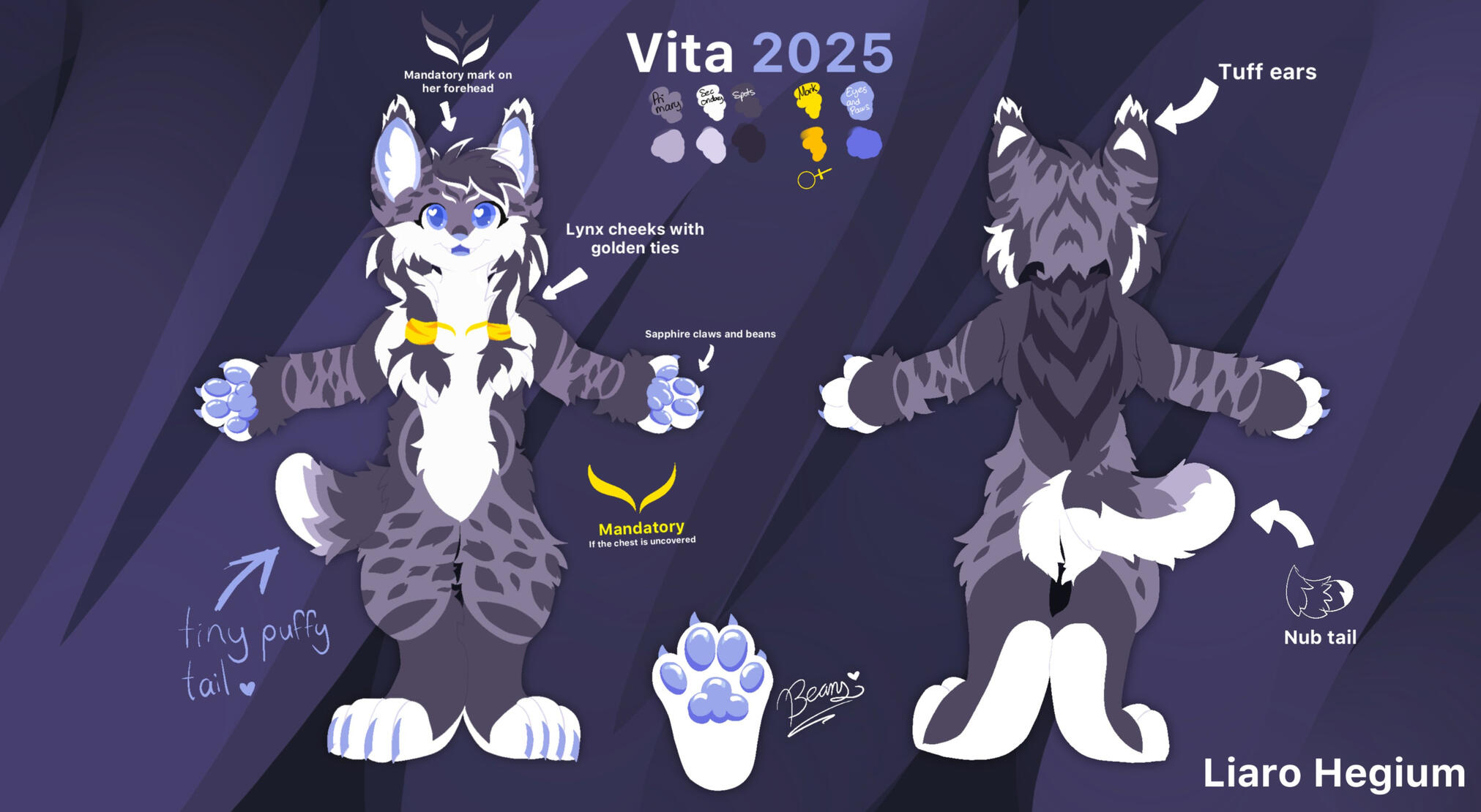 Vita 2025 (Refsheet, Flat, Abstract Background, Lineless)